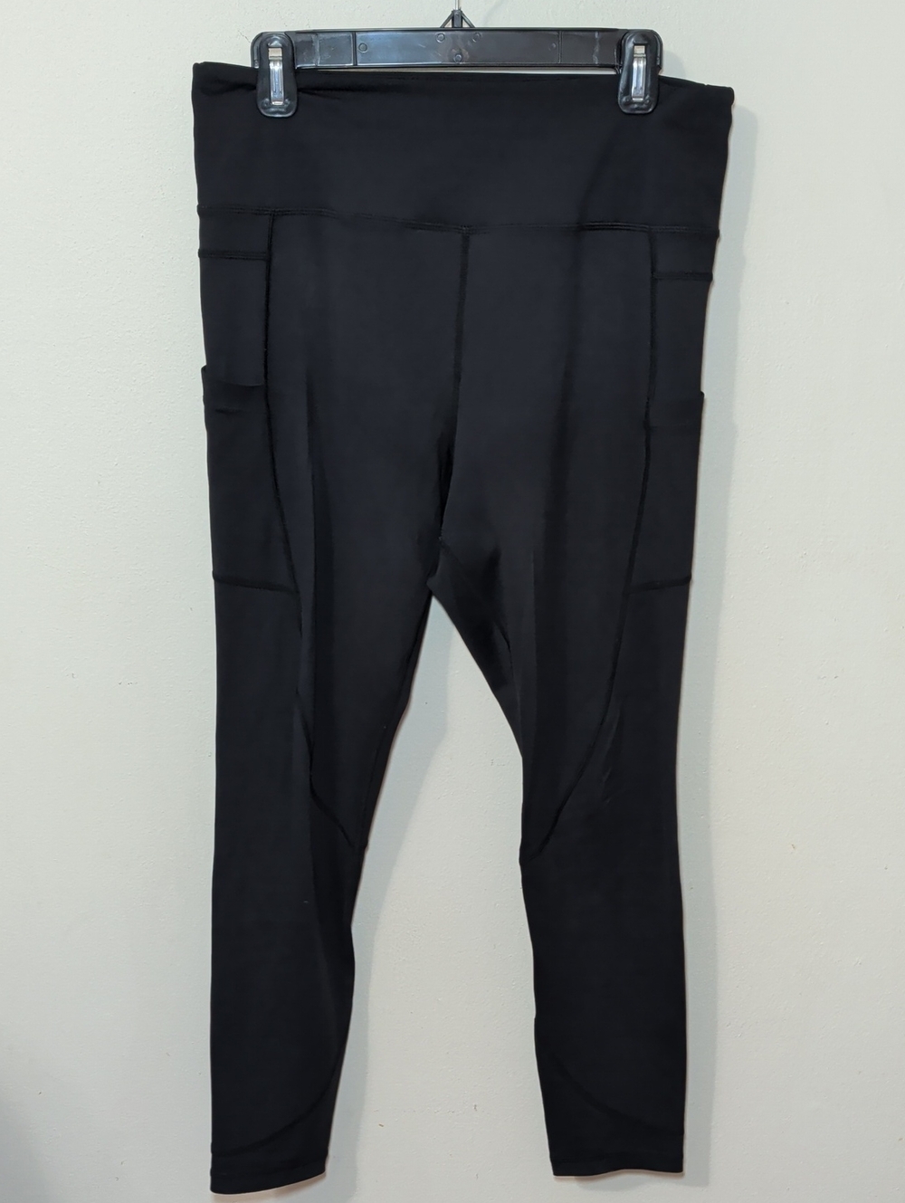 Zyia Active Black Light n Tight High Rise Pocket Leggings Full Length Size 12